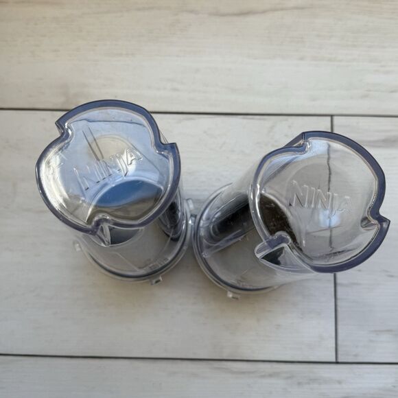 2-Genuine Ninja Mixer Blender Cups Tumbler W/ Sippy Lid 16Oz To Go Drinkng Cups - Picture 3 of 4
